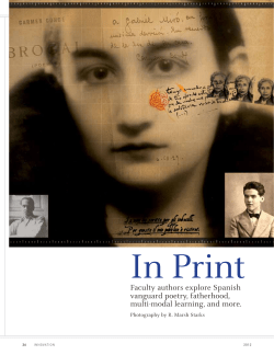 Faculty authors explore Spanish vanguard poetry, fatherhood, multi