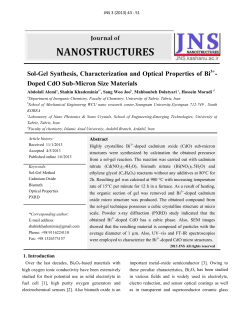 - Journal of Nanostructures