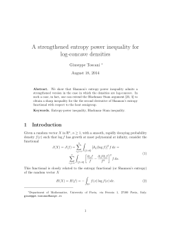 A strengthened entropy power inequality for log
