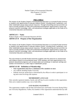PREAMBLE ARTICLE I &ndash; Name ARTICLE II &ndash; Purpose of the