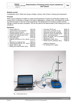 TEC Determination of freezing points of pure substances