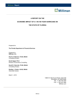 Economic Impact of a 1-in 100 Year Hurricane