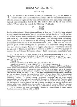 thera on ig, ii2, 43 - The American School of Classical Studies at