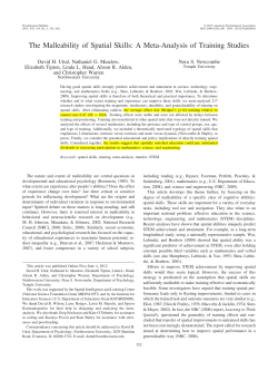 The Malleability of Spatial Skills