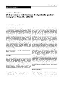 Effects of climate on vertical resin duct density and radial