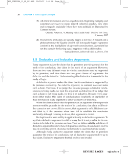 1.5 Deductive and Inductive Arguments
