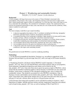 Project 1: Weathering and sustainable forestry