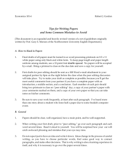 Tips for Writing Papers - Northwestern University