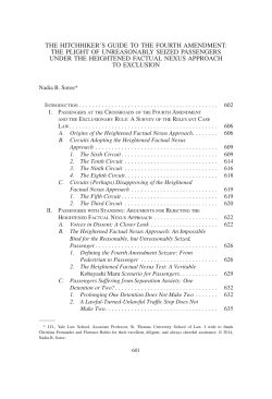 the hitchhiker`s guide to the fourth amendment
