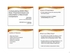 Contextualizing NSSE Effect Sizes: Empirical Analysis and Sizes