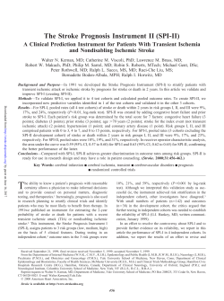 The Stroke Prognosis Instrument II (SPI-II)