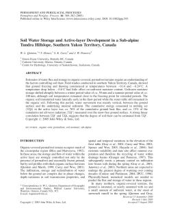 Soil water storage and active-layer development in a sub