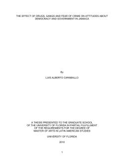 THE EFFECT OF DRUGS, GANGS AND FEAR OF CRIME ON