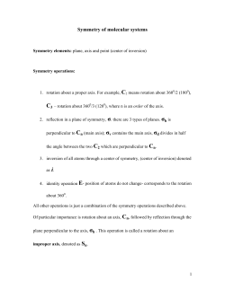 Symmetry of molecular systems