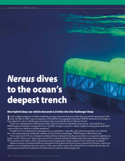 Nereusdives to the ocean`s deepest trench