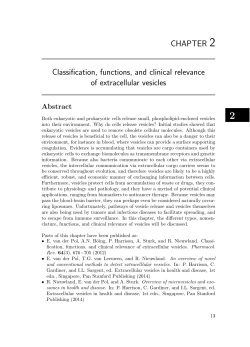 2. Classification, functions, and clinical relevance of extracellular