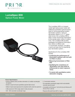 Product Datasheet - Prior Scientific