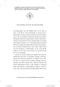 Teaching Plato in Palestine - Princeton University Press