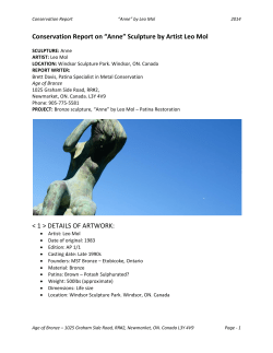 Conservation Report on &ldquo;Anne&rdquo; Sculpture by Artist Leo Mol < 1