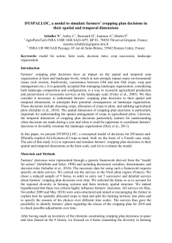 DYSPALLOC, a model to simulate farmers` cropping plan