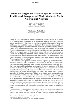 House Building in the Machine Age, 1920s&ndash;1970s