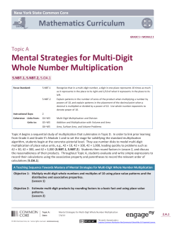 Mental Strategies for Multi-Digit Whole Number Multiplication (2