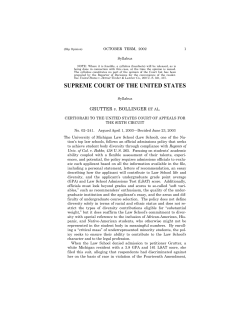 Grutter v. Bollinger - umich diversity