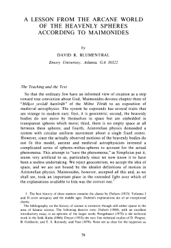 a lesson from the arcane world of the heavenly spheres according to