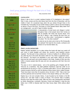 May 2010 - Amber Road Tours