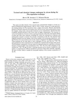 Textural and chemical changes undergone by zircon during the Pb