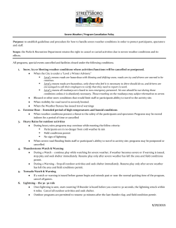 Severe Weather Policy