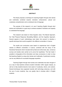 Teaching English at a university level through short stories and