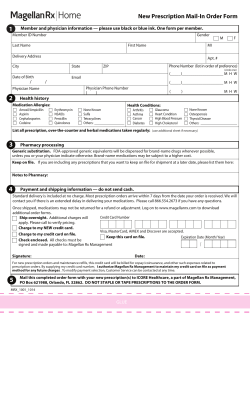 Magellan Rx. Mail Order Form
