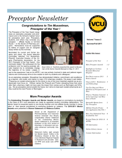 Preceptor Newsletter - VCU School of Pharmacy