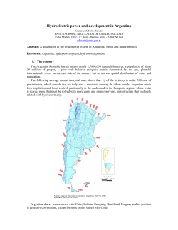 Hydroelectric power and development in Argentina