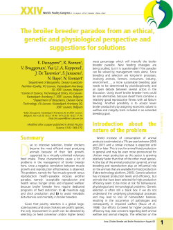 The broiler breeder paradox from an ethical, genetic and