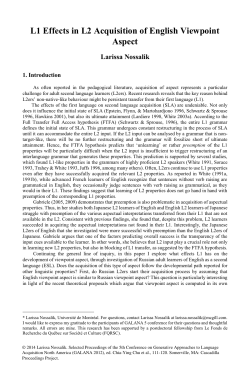 complete paper - Cascadilla Proceedings Project