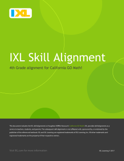 IXL Skill Alignment | California GO Math! | 4th Grade