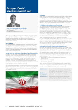 Europe`s `Crude` sanctions against Iran