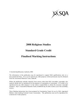 2008 Religious Studies Standard Grade Credit Finalised