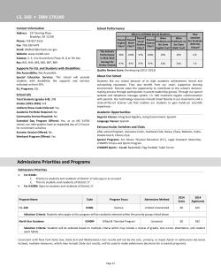 IS 340 • DBN 17K340 Admissions Priorities and