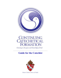 Guide for the Catechist - Catholic Diocese of Dallas