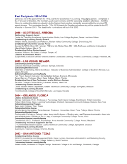 Past Recipients 1991&ndash;2016 2016 - Instructional Technology Council