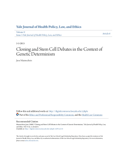 Cloning and Stem Cell Debates in the Context of Genetic Determinism