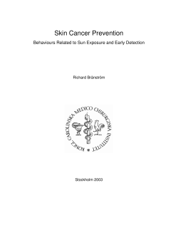 Skin Cancer Prevention - KI Open Archive