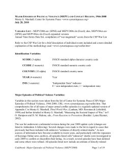 major episodes of political violence (mepv) and conflict regions