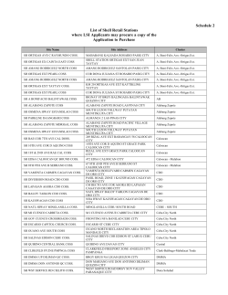 Schedule 2 List of Shell Retail Stations where LSI Applicants
