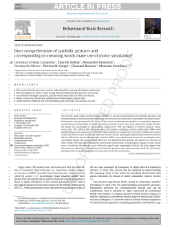 Does comprehension of symbolic gestures and corresponding