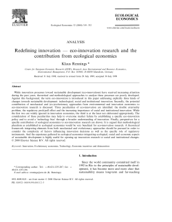 Redefining innovation — eco-innovation research and