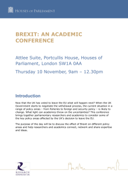 brexit: an academic conference